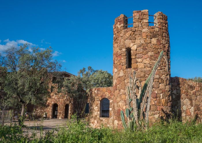 The heritage-listed tourist attraction Amigo's Castle built by Vittorio Stefanato (Amigo) from 1981 through to 2001, Lightning Ridge